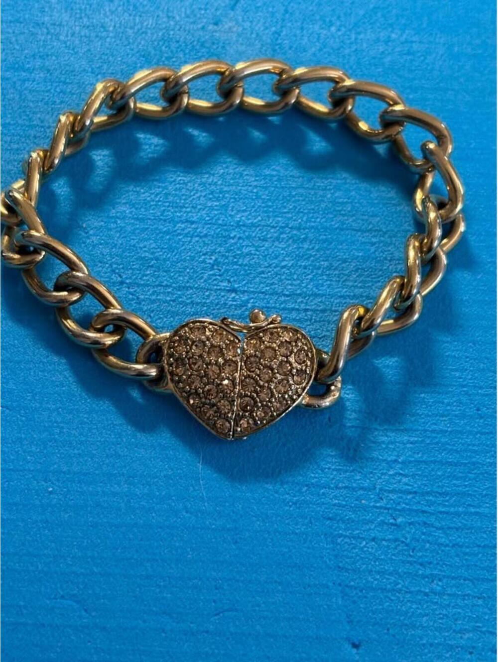 Monet Gold Heart Chain Bracelet